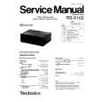 TECHNICS RSX102 Instrukcja Serwisowa